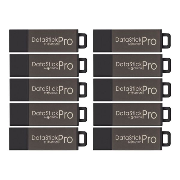 Centon DataStick Pro USB 2.0 Flash Drives, 4GB, Pro Gray, Pack Of 25 ...