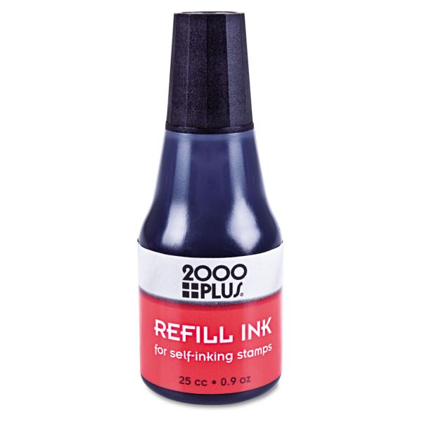COS032962 COSCO 2000PLUS Self-Inking Refill Ink, Black, 0.9 oz. Bottle