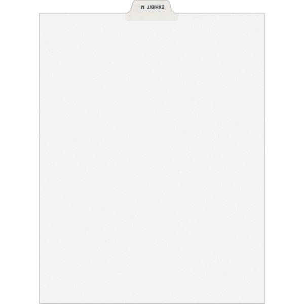 AVE12386 Avery-Style Preprinted Legal Bottom Tab Dividers, Exhibit M, Letter, 25/Pack