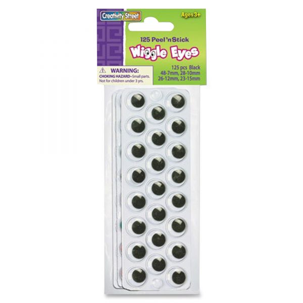 CKC343802 Creativity Street Peel 'N Stick Wiggle Eyes Assortment Pack