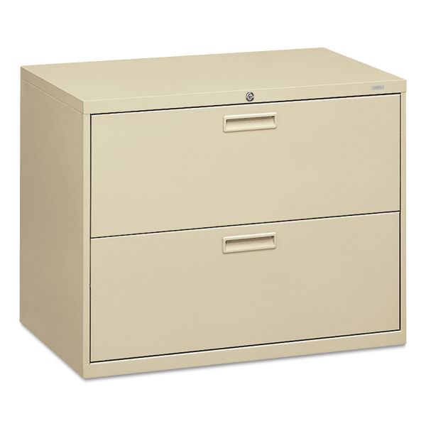 HON582LL HON 500 Series Two-Drawer Lateral File, 36w x 19-1/4d x 28-3/8h, Putty