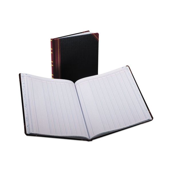BOR160212158 Boorum & Pease Columnar Accounting Book, 8 Column, Black Cover, 150 Pages, 10 1/8 x 12 1/4