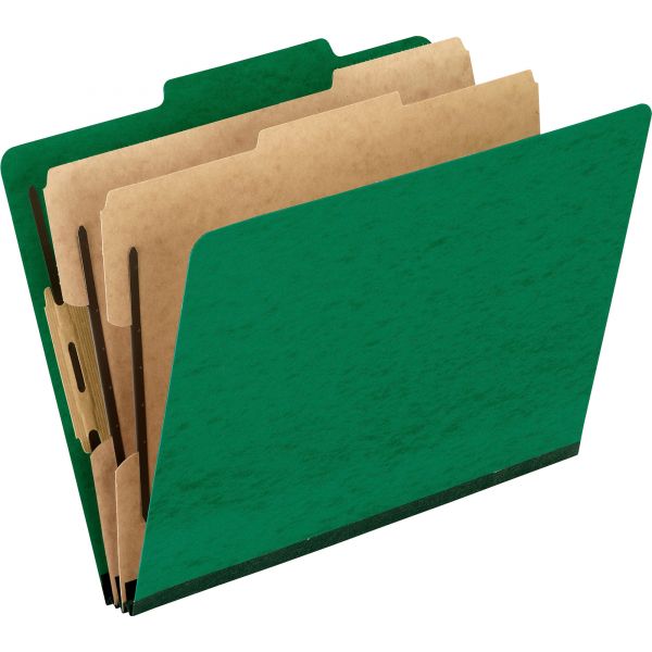 PFX1257GR Pendaflex Six-Section Colored Classification Folders, Letter, 2/5 Tab, Green, 10/Box