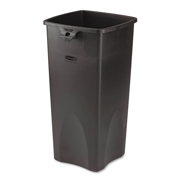RCP356988BK Rubbermaid Commercial Untouchable Waste Container, Square, Plastic, 23gal, Black