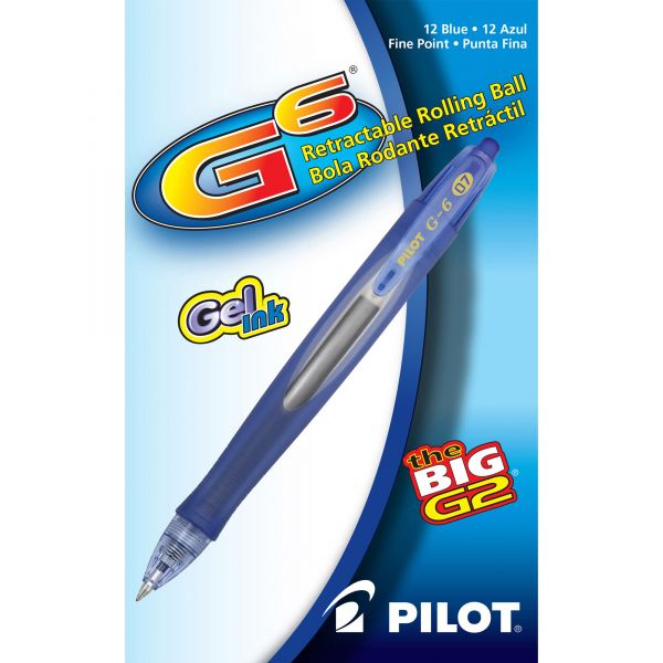 PIL31402DZ Pilot G6 Retractable Gel Pens