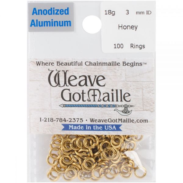 NOTM390005 Anodized Aluminum Jumprings 3mm 100/Pkg