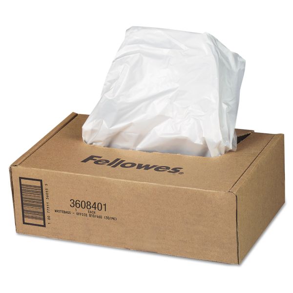 FEL3608401 Fellowes AutoMax Shredder Waste Bags, 16-20 gal, 50/CT