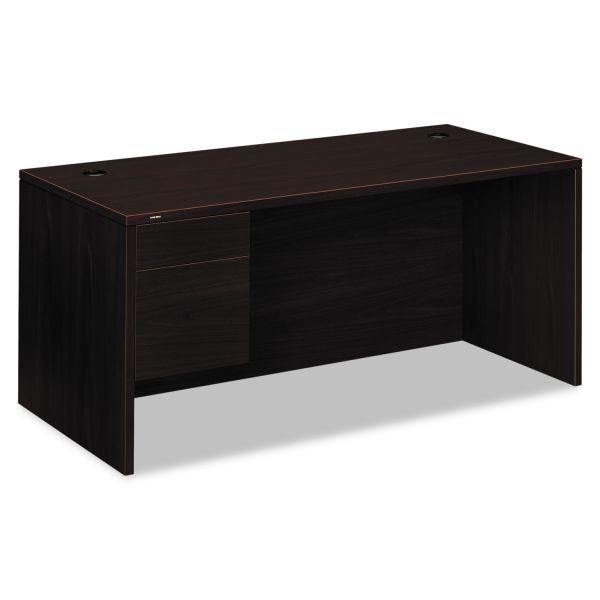 HON10584LNN HON 10500 Series "L" Left 3/4-Height Pedestal Desk, 66 x 30 x 29-1/2, Mahogany