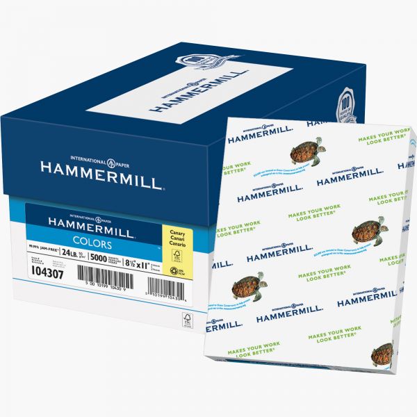 HAM104307 Hammermill Recycled Colored Paper - Canary