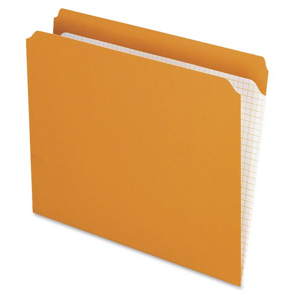 PFXR152ORA Pendaflex Reinforced Top Tab File Folders, Straight Cut, Letter, Orange, 100/Box