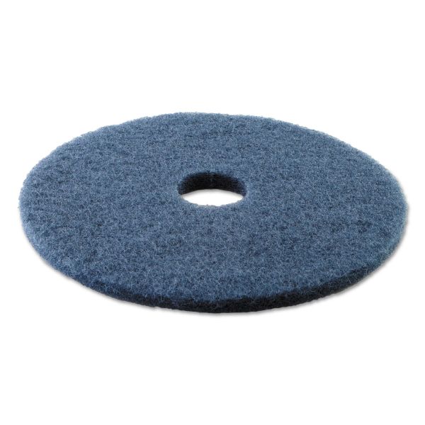 BWK4017BLU Boardwalk Standard Scrubbing Floor Pads, 17" Diameter, Blue, 5/Carton