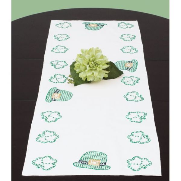 NOTM050554 Jack Dempsey Table Runner/Scarf Stamped Cross Stitch