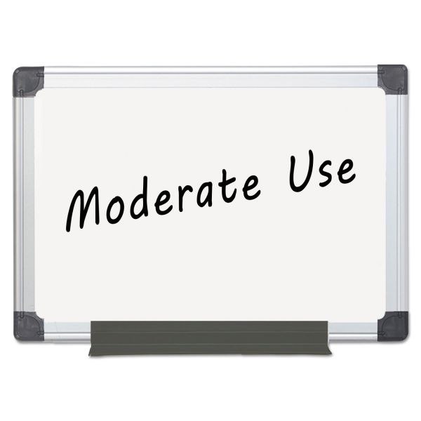 BVCMA0312170MV MasterVision Value Melamine Dry Erase Board, 24 x 36, White, Aluminum Frame