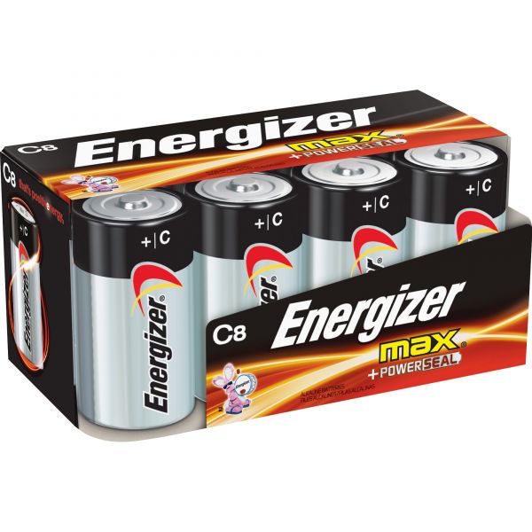 EVEE93FP8 Energizer MAX Alkaline Batteries, C, 8 Batteries/Pack