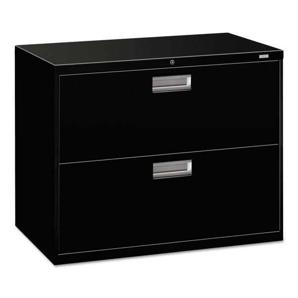 HON682LP HON 600 Series Two-Drawer Lateral File, Letter/Legal/A4, 36w x 19-1/4d, Black