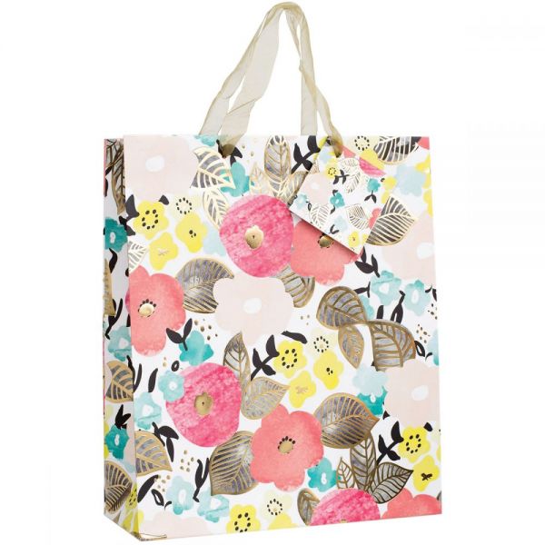 NOTM290292 Gift Bag W/Ribbon Handles & Gift Card 12"X10"X5"
