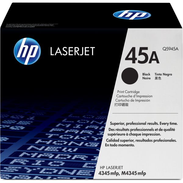 HEWQ5945A HP 45A, (Q5945A) Black Original LaserJet Toner Cartridge