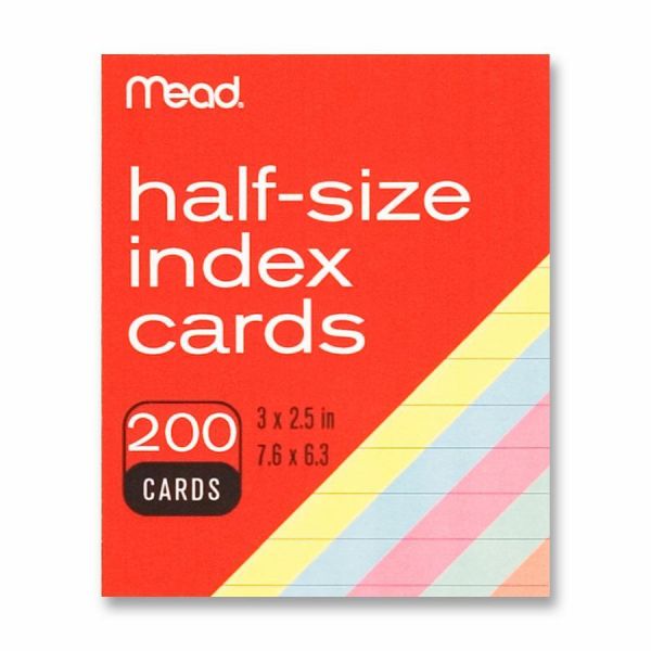 MEA63039 Mead 3" x 2.5" Ruled Index Cards