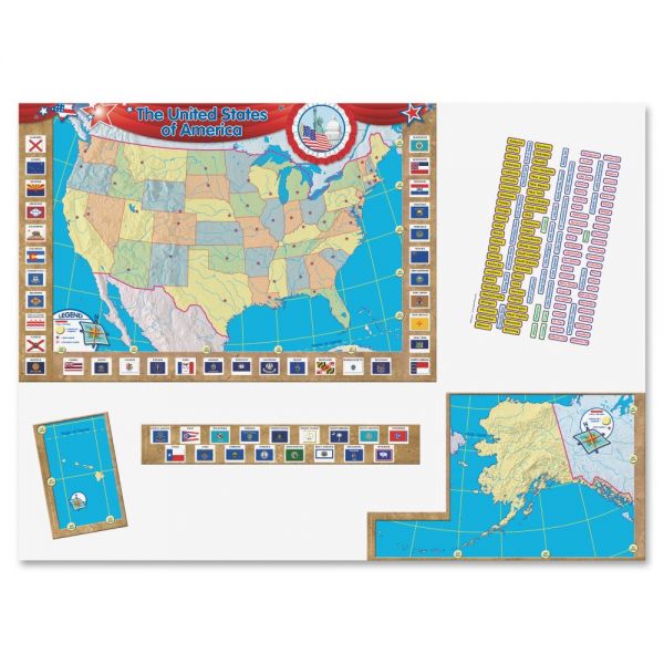 TCR4403 Teacher Created Resources US Map Bulletin Board Display