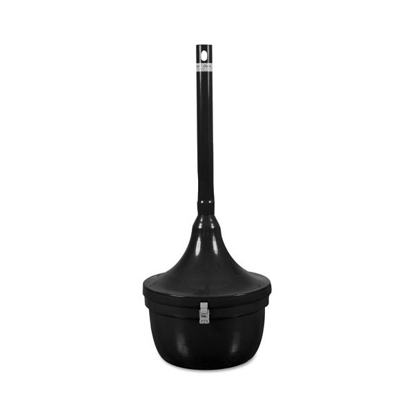 EXCSRS1BLK Ex-Cell Smokers' Oasis Receptacle, Round, Steel, 4.5gal, Black