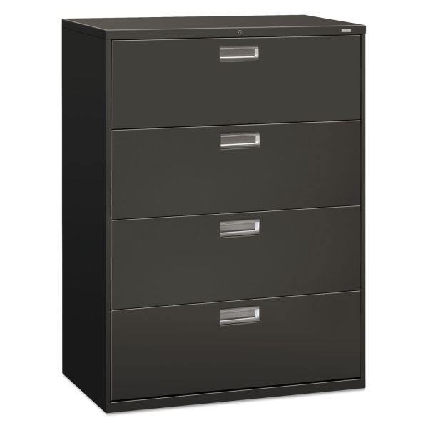 HON694LS HON 600 Series Four-Drawer Lateral File, 42w x 19-1/4d, Charcoal