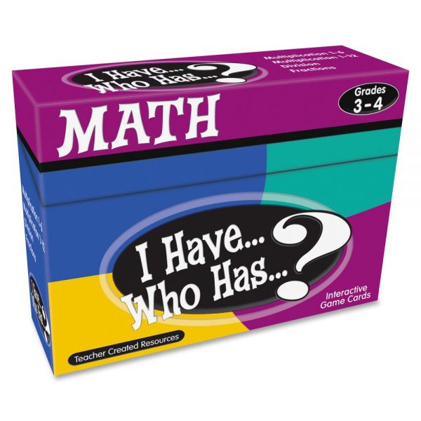 TCR7819 Teacher Created Resources 3&4 I Have Who Has Math Game
