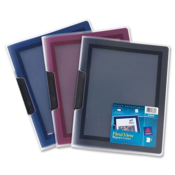 AVE47856 Avery Flexi-View Swing Clip Clear Front Report Covers