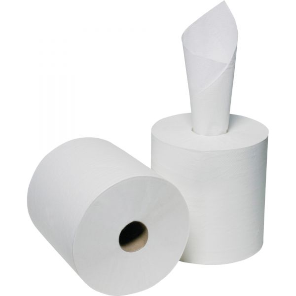 NSN5909069 Skilcraft Center Pull Paper Towel Rolls, 3.70" x 2,000 ft, 2-Ply, White, 6 Rolls/ Box