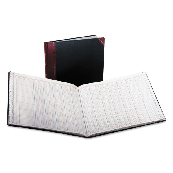 BOR2515024 Boorum & Pease Columnar Accounting Book, 24 Column, Black Cover, 150 Pages, 15 1/8 x 12 7/8
