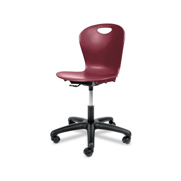 VIRZTASK1850 Virco Adjustable-Height Task Chair, 24-1/8w x 24-1/8d x 30–34-1/2h, Wine