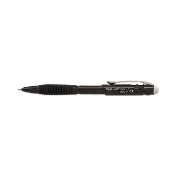 PENQE207A Pentel Twist-Erase GT Pencils, 0.7 mm, Black