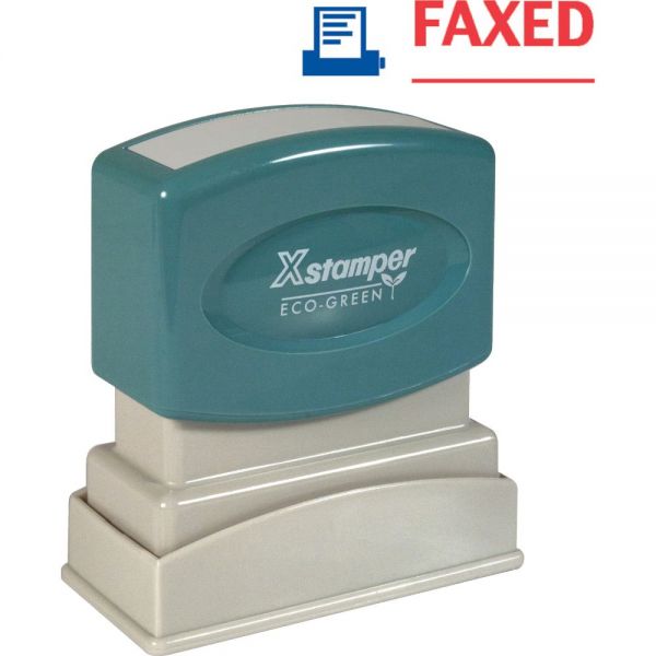 XST2023 Xstamper Red/Blue FAXED Title Stamp