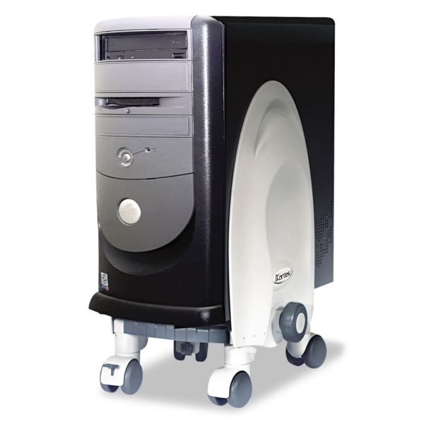 KTKCS270G Kantek Deluxe Mobile CPU Stand, 12w x 12d x 18h, Gray
