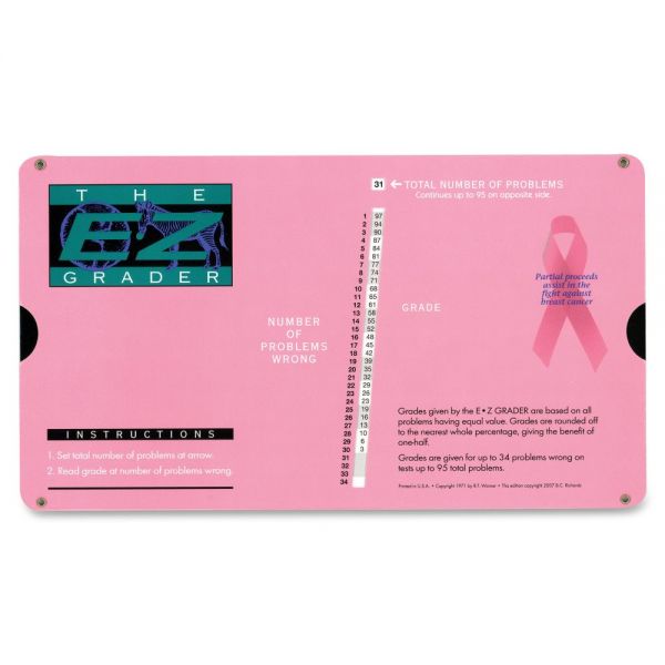 AVT5703PINK Advantus E-Z Grader Chart