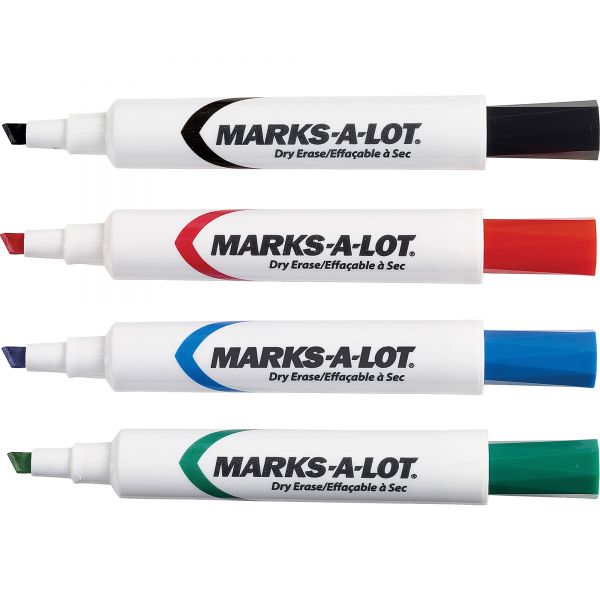 AVE98188 Avery MARK A LOT Desk-Style Dry Erase Marker, Chisel Tip, Assorted, 24/Pack