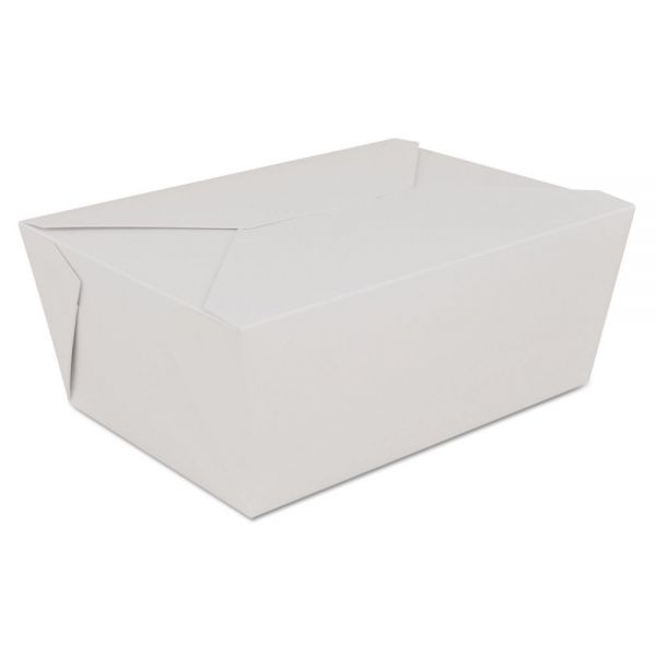 SCH0774 SCT ChampPak Retro Carryout Boxes, Paperboard, 7-3/4 x 5-1/2 x 3-1/2, White