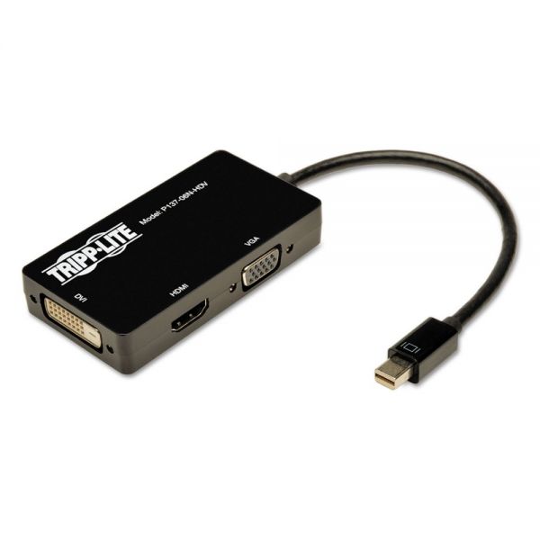 TRPP13706NHDV Tripp Lite Keyspan Mini Displayport to VGA/DVI/HDMI All-in-One Adapter/Converter