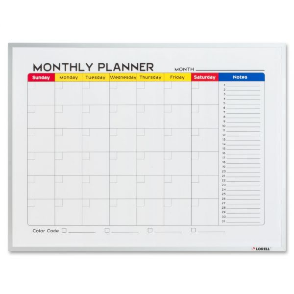 LLR19206 Lorell Dry-Erase Magnetic Planner Board
