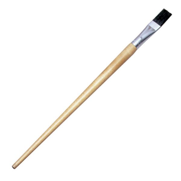 LEO73575 Charles Leonard Long Handle Easel Brush, Size 18, Natural Bristle, Flat, 12/Pack