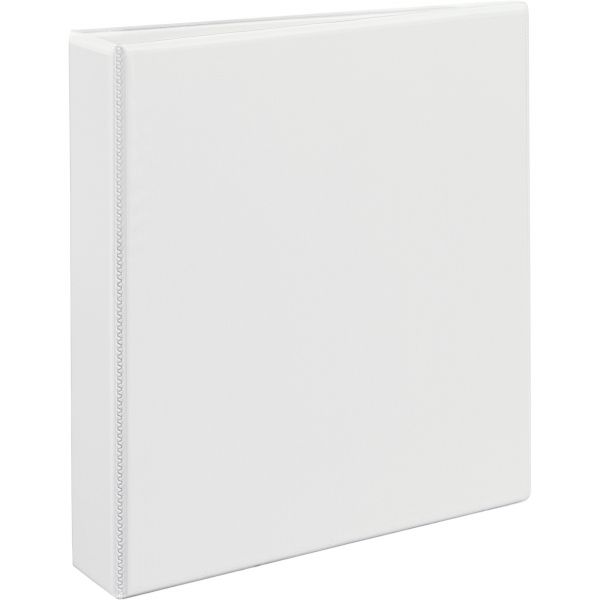 AVE79195 Avery Heavy-Duty 3-Ring View Binder w/Locking 1-Touch EZD Rings, 1 1/2" Capacity, White