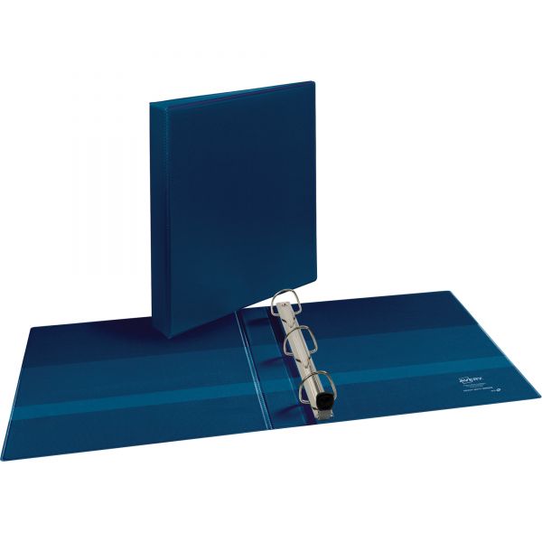 AVE79809 Avery Heavy-Duty 3-Ring View Binder w/Locking 1-Touch EZD Rings, 1" Capacity, Navy Blue