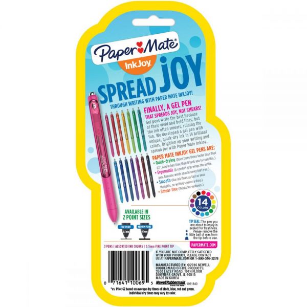 NOTM370483 InkJoy Gel Pens .5mm 3/Pkg