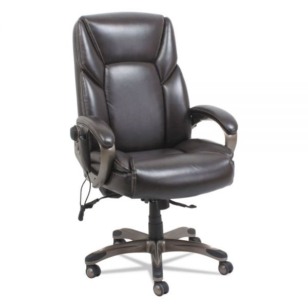 ALESH7059 Alera Shiatsu Massage Chair, Chocolate Marble, Bronze Base