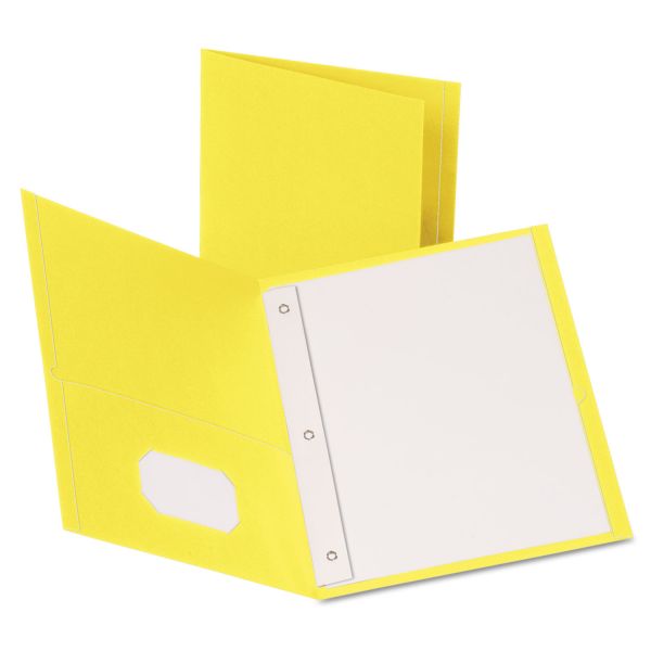 Oxford Yellow Two Pocket Folders with...