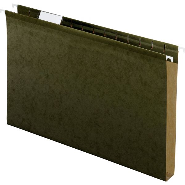 PFX4153X1 Pendaflex Reinforced 1" Extra Capacity Hanging Folders, Legal, Standard Green, 25/Box
