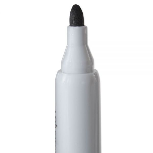 UNV43681 Dry Erase Marker, Bullet Tip, Black, Dozen