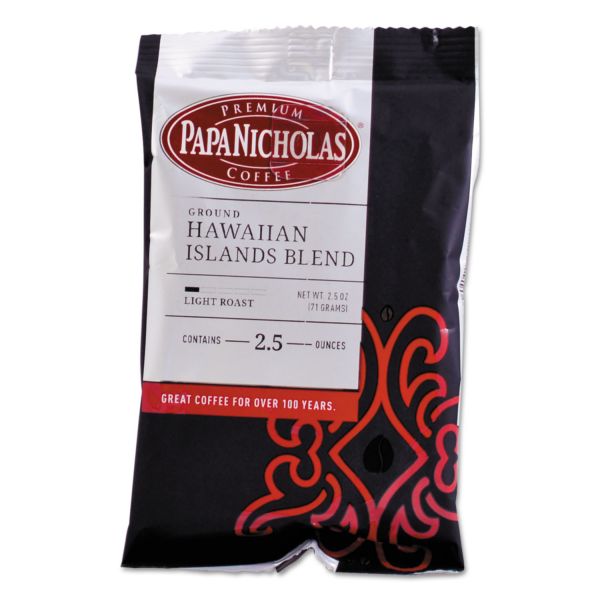 PCO25181 PapaNicholas Coffee Premium Coffee, Hawaiian Islands Blend, 18/Carton