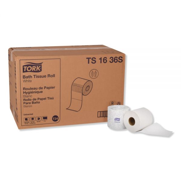 Tork Universal Bath Tissue, 1 Ply, White, 4"x3 3/8" Sheet