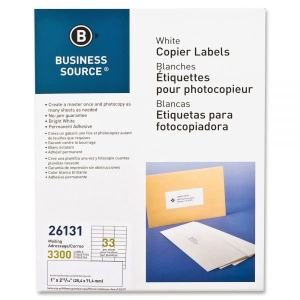BSN26131 Business Source Copier Address Labels
