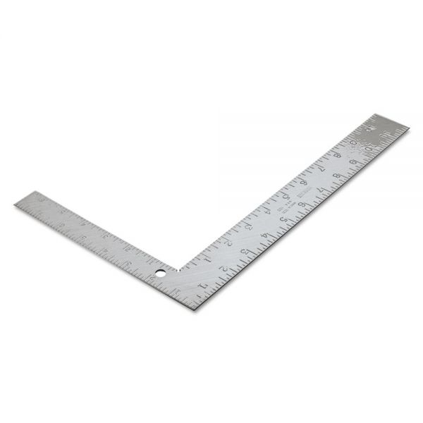 EML100 Empire Steel Carpenter's Square, 8" x 12", 1/8" Graduations, Steel/Black